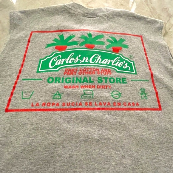 Vintage Carlos' n Charlie's Original Store Cozumel, Mexico Men's Tank Top Size L - Picture 5 of 5